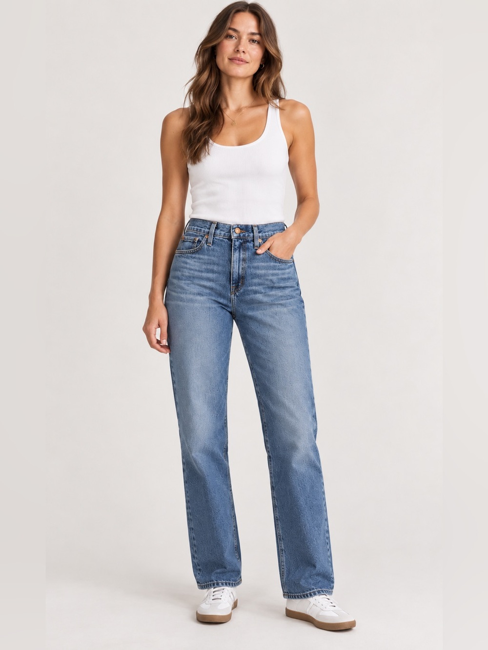Madewell Light Blue Straight Leg High-Rise Jeans